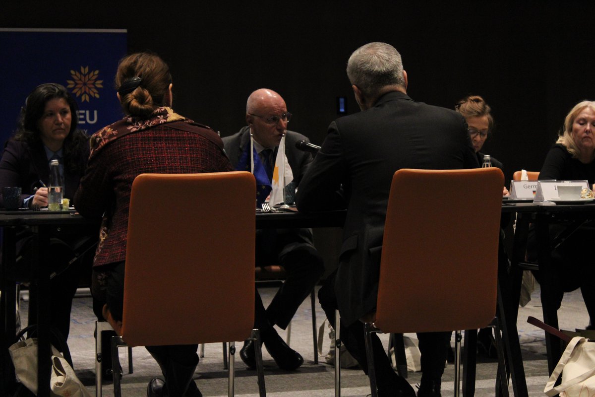 CyprusinBG's tweet photo. The first EU Heads of Mission meeting was held today in Sofia under the EU Cyprus Presidency. 
The Governor of the Bulgarian National Bank Mr. Dimitar Radev, was the guest speaker. 
He briefed the EU Ambassadors on the smooth process of the adoption of the euro.
#CY2026EU https://t.co/8SWK9WIcjG