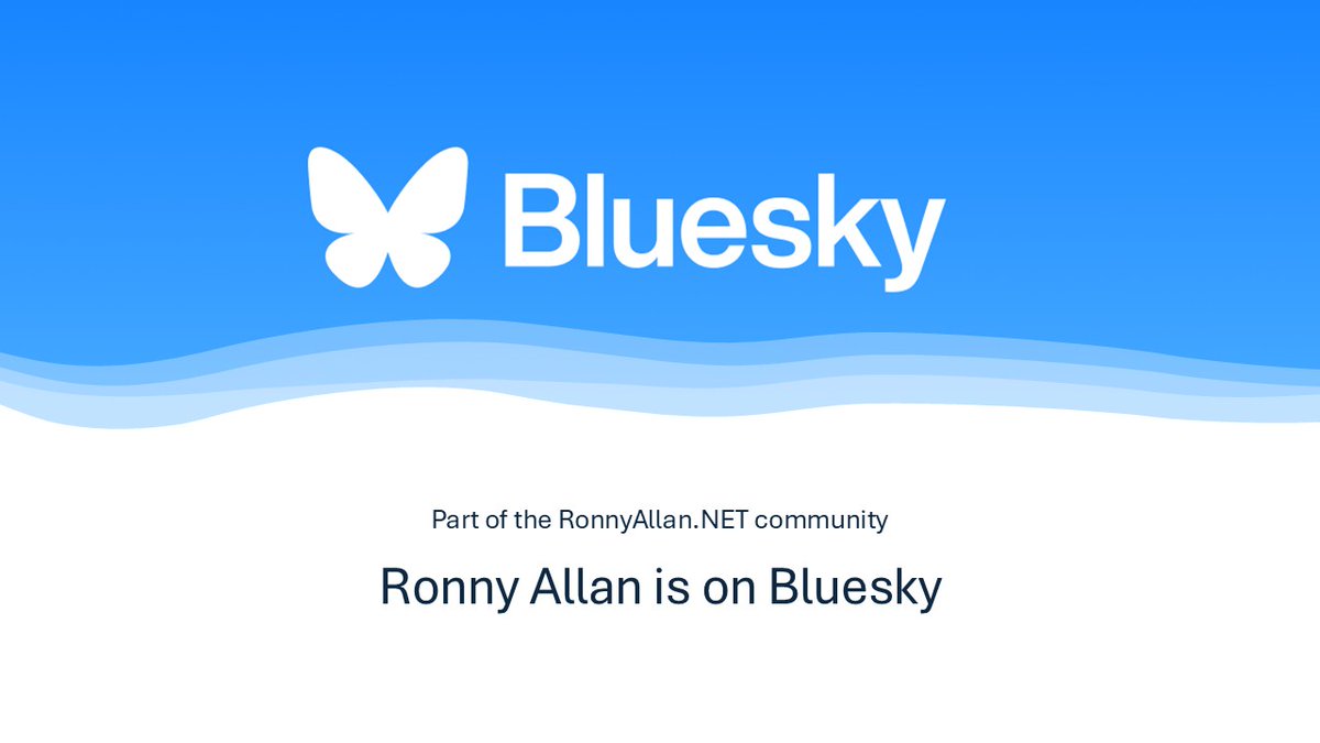 Ronny Allan 💙also on Bluesky tweet media