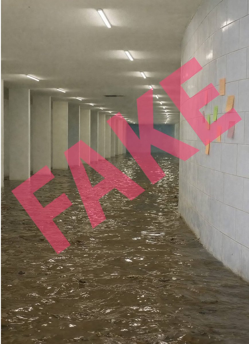 GeoorgeRuto's tweet image. It has come to the attention of the Authority that a number of stakeholders have been misled by the AI-Generated photograph of a flooded Green Park Pedestrian Underpass.