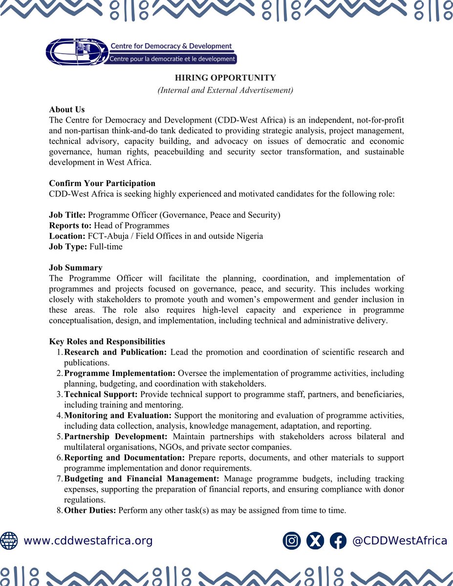 CDD West Africa tweet media