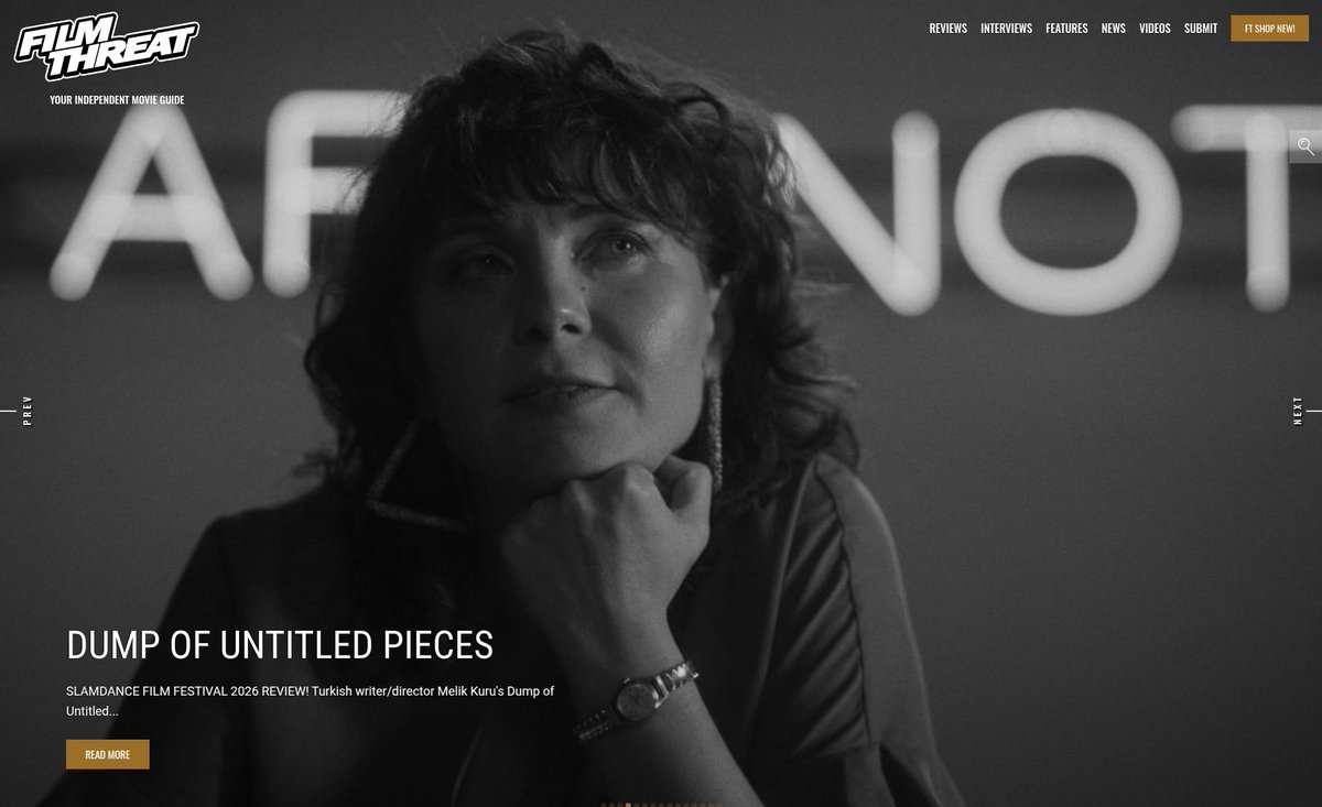 FilmThreat's tweet image. "…a powerful, riveting masterpiece." Bennett Van Orden reviews the @Slamdance title Dump Of Untitled Pieces.
filmthreat.com/reviews/dump-o… #Slamdance #FilmThreatSlamdance #Slamdance2026