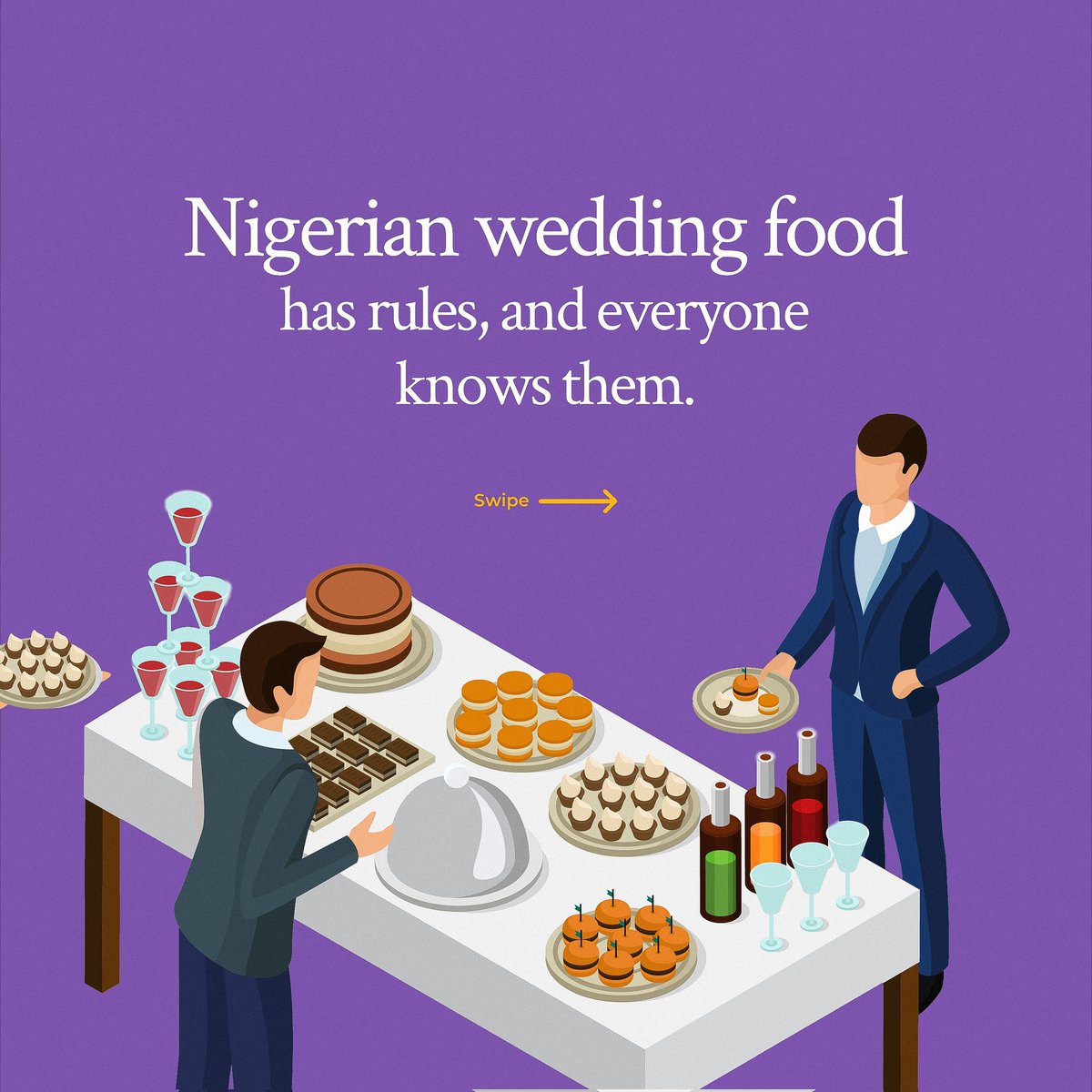VowThread's tweet photo. Swipe through to learn some fun facts about your favorite party staples!
#VowThread #NigerianWedding #Owambe #NigerianFood #JollofRice https://t.co/pqgvYH2cwo