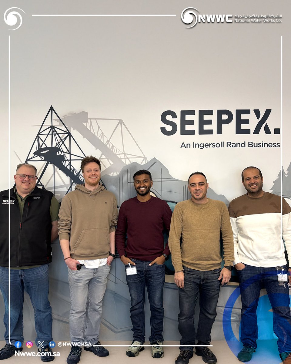 nwwcksa's tweet photo. We’re proud that National Water Works Company (NWWC) collaborated with our strategic partner SEEPEX to host our key client Alkhorayef Water &amp; Power Technologies at the SEEPEX facility.
A strong partnership driving technical excellence and client success
#NWWC #SEEPEX #AWPT #Pump https://t.co/V4y6xcqTeO