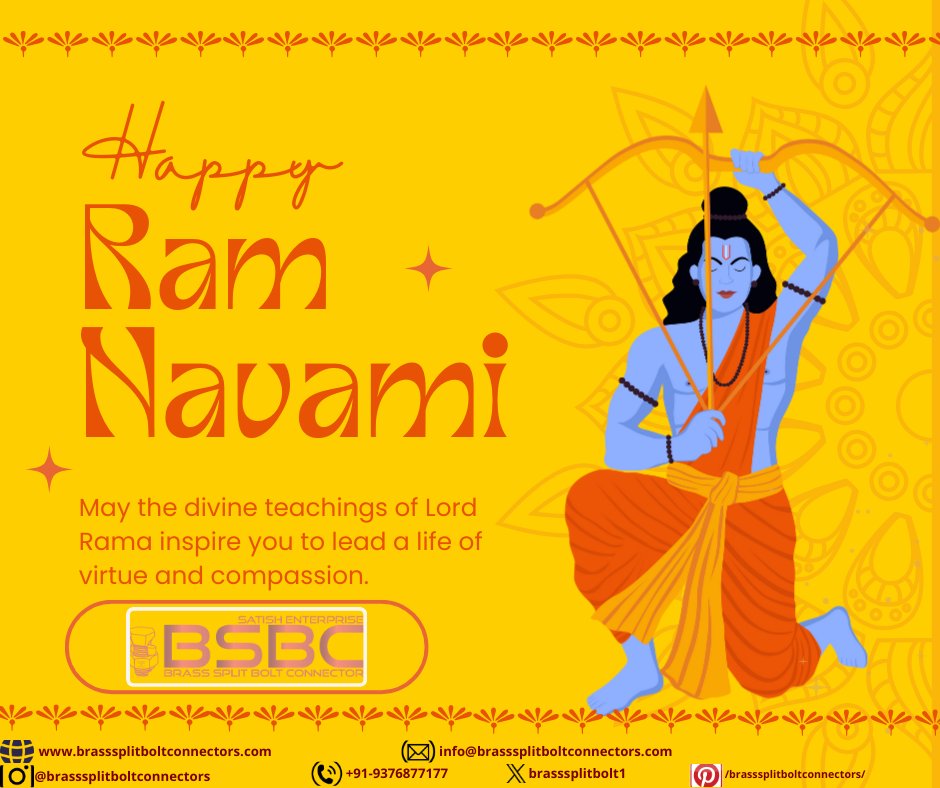 brasssplitbolt1's tweet photo. May Lord Rama bless you with happiness, peace, and strength. Wishing for your life to be as divine as Ayodhya's celebrations. Happy Ram Navami. 

#RamaNavami #RamaNavami2026 #HappyRamaNavami #SriRama #JaiShriRam #RamNavamiSpecial https://t.co/MnOGPXef5J