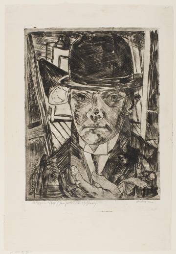 artistbeckmann's tweet image. Self-Portrait in Bowler Hat #artbots #beckmann