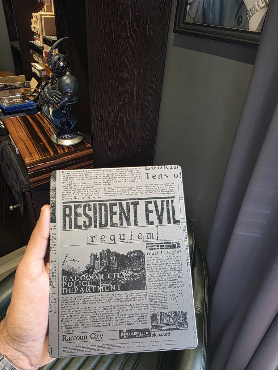 Edw_arD7's tweet photo. Resident Evil 9 (Requiem) 🎮

" I'm coming home 💙 "

واخيرا العودة إلى راكون وانا مادري شلون ماسك نفسي من امس بس استسلمت و بدت الرحلة 🔥 https://t.co/y3f3xCXyso