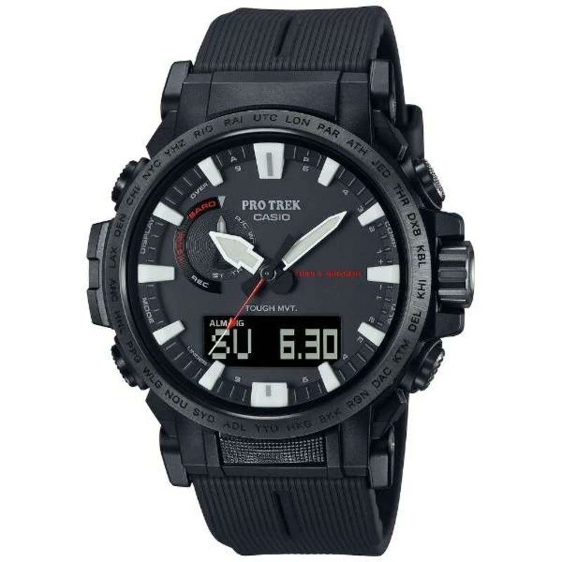 Check out Casio Pro Trek PRW-61Y-1BJF Climber Line Black Watch New + Box &amp; Paper's ebay.us/m/ztnZbj #casio #watches