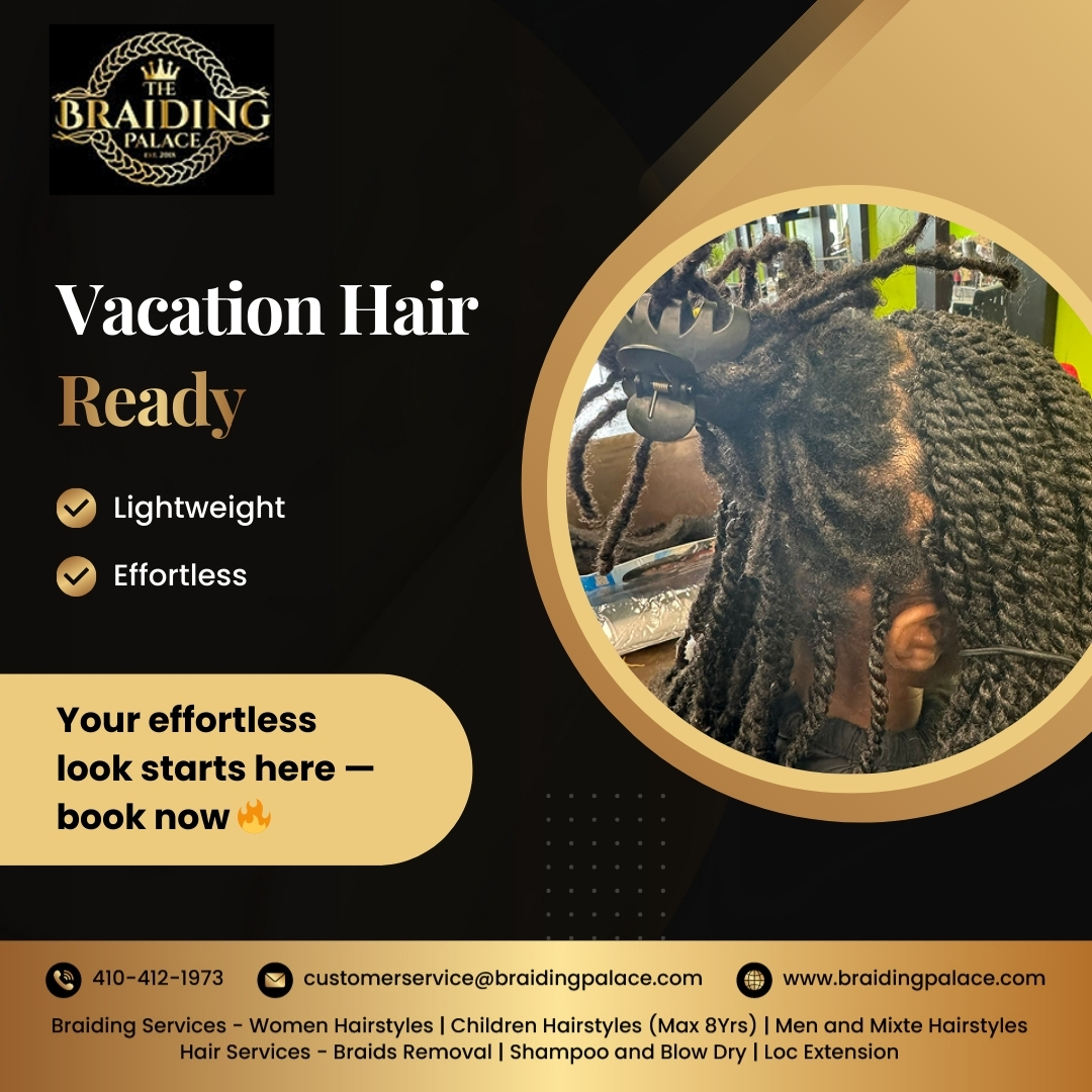 BraidingPalace's tweet image. Vacation Hair: Bora Bora Knotless Braids
Sun, sand, and a camera roll full of memories.

Bora Bora knotless braids keep things easy—light, breezy, and perfect for every adventure.

Book for yours: braidingpalace.com

#VacationBraids #ProtectiveStyle #KnotlessBraids #Braiding