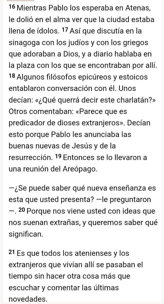Cuando el apóstol Pablo estaba en Atenas, discutió con este tipo de personas que solo se la pasan hablando tonterías y novelerias, creyéndose poetas y filósofos estoicos, pero no pueden soportar el mensaje de las buenas nuevas del Evangelio de Cristo
