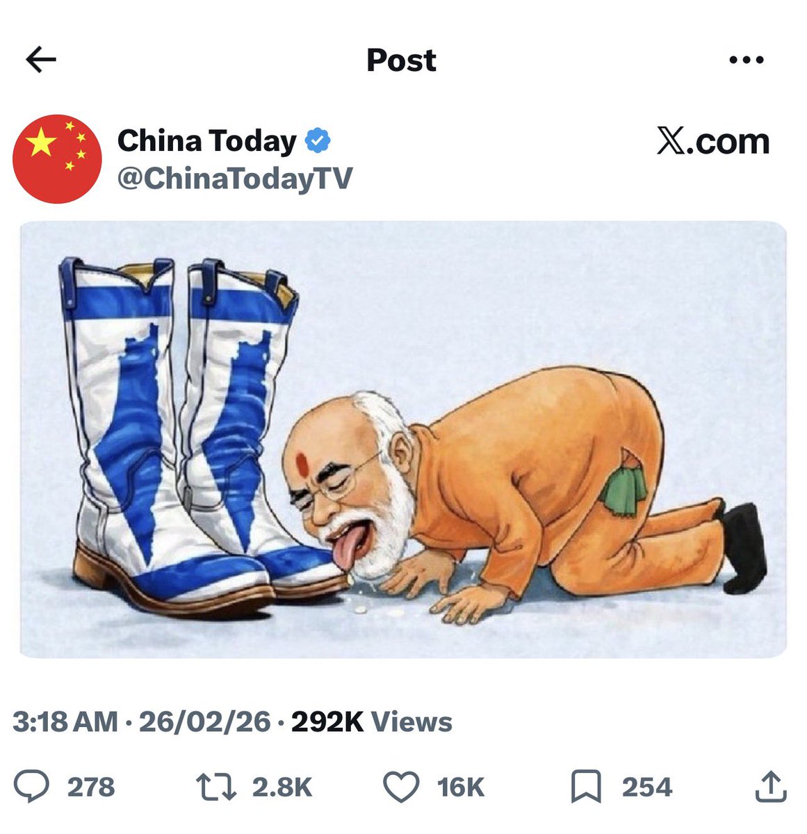 I have filed a formal complaint against the anti-national X handle <a href="/ChinaTodayTV/">China Today</a> with <a href="/MIB_India/">Ministry of Information and Broadcasting</a> and <a href="/DelhiPolice/">Delhi Police</a>, requesting appropriate action against this account.

I have also requested authorities to find out the origin and the individuals operating this handle, as it