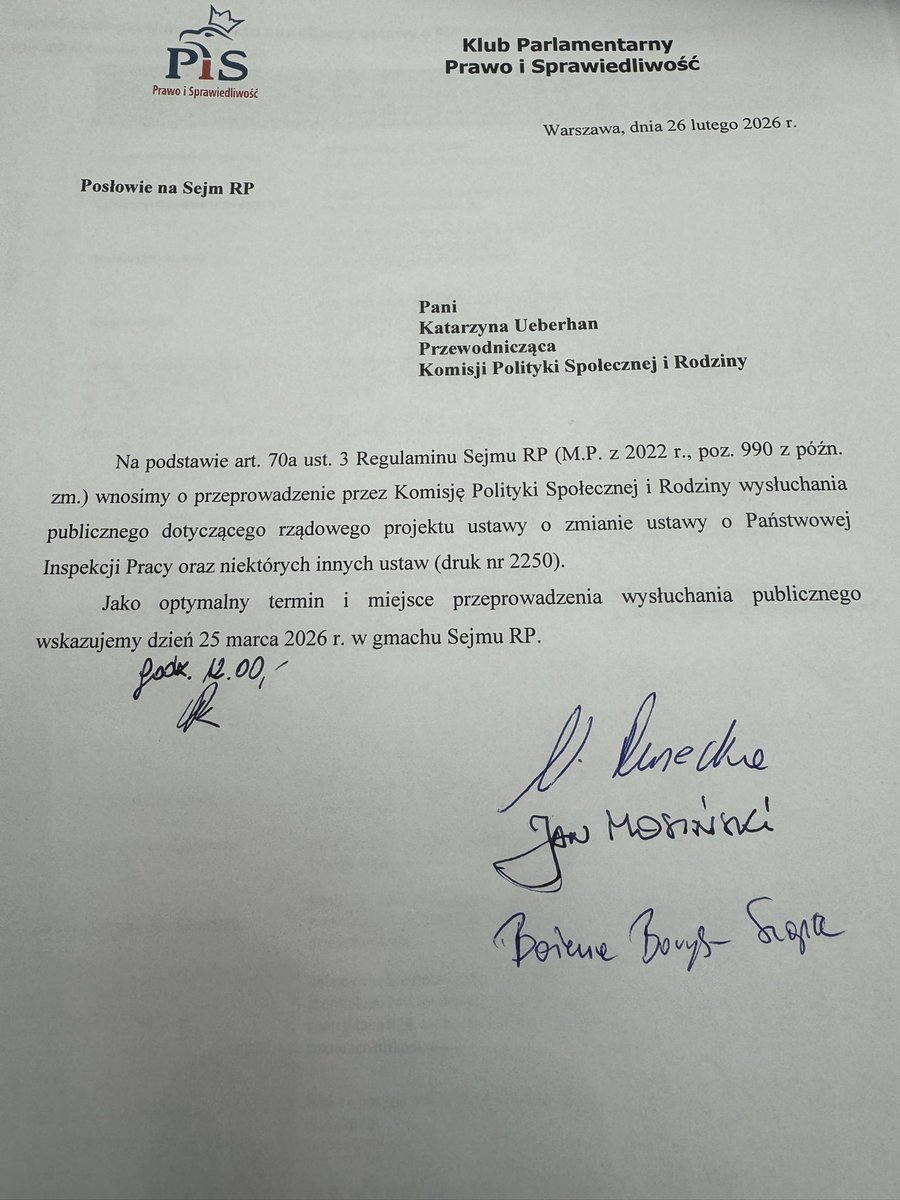 #Sejm Trwa posiedzenie Komisji Polityki Społecznej i Rodziny w sprawie rozpatrzenia rządowego projektu ustawy o zmianie ustawy o Państwowej Inspekcji Pracy. Ustawa wprowadzana w sposób skandaliczny, bez konsultacji. Protestują pracownicy, pracodawcy, Rada Dialogu Społecznego.