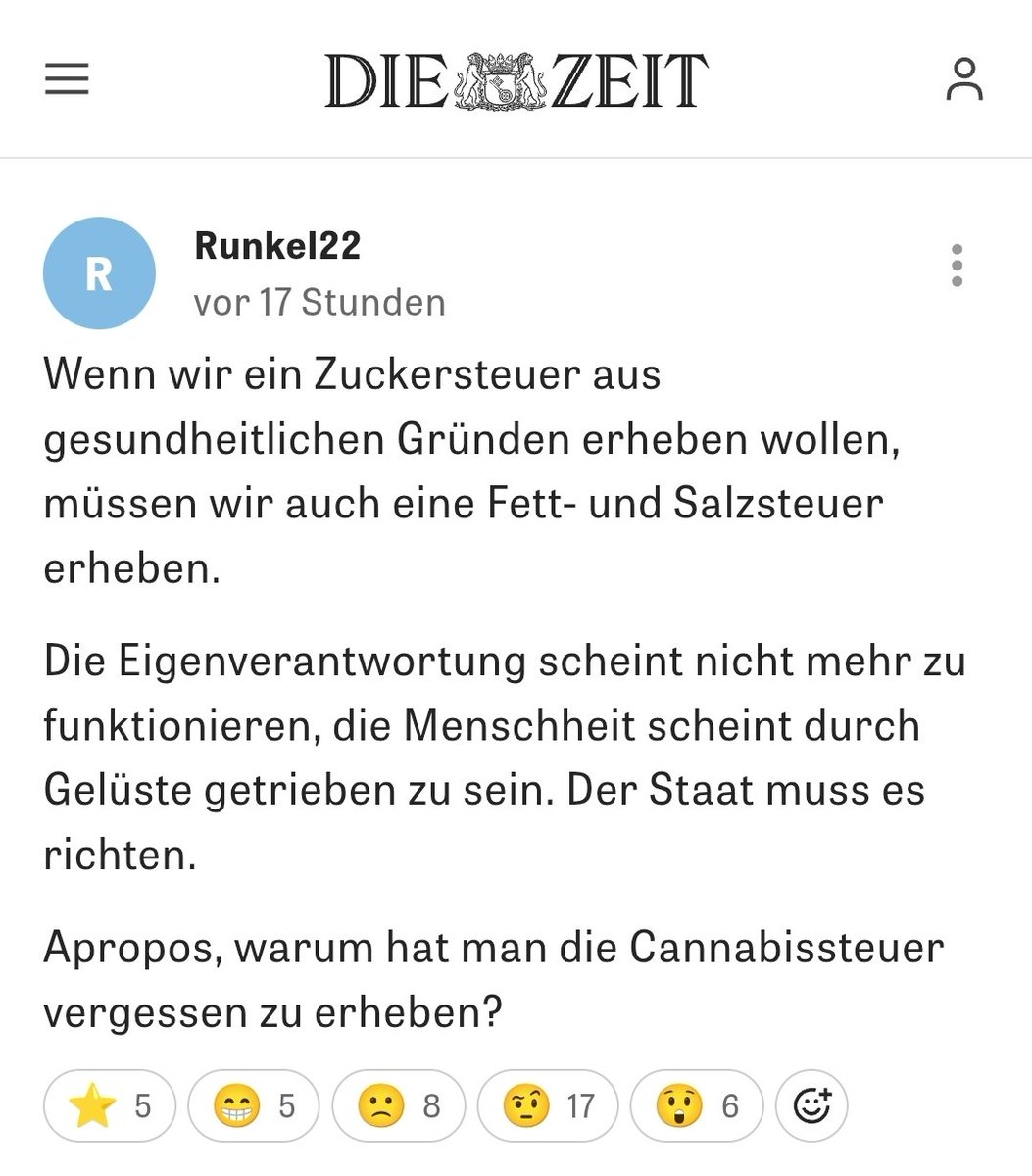 Das ist der Spirit im entsprechenden Milieu: Schwimmbadpommes, Eis am Stiel u Geburtstagstorte, das sind alles ausschließlich "ungesunde" böse Lustobjekte, die eine zusätzliche Einnahmequelle für das Finanzamt darstellen. Wer genau diese Speisen wie oft u wann verzehrt, ist egal.
