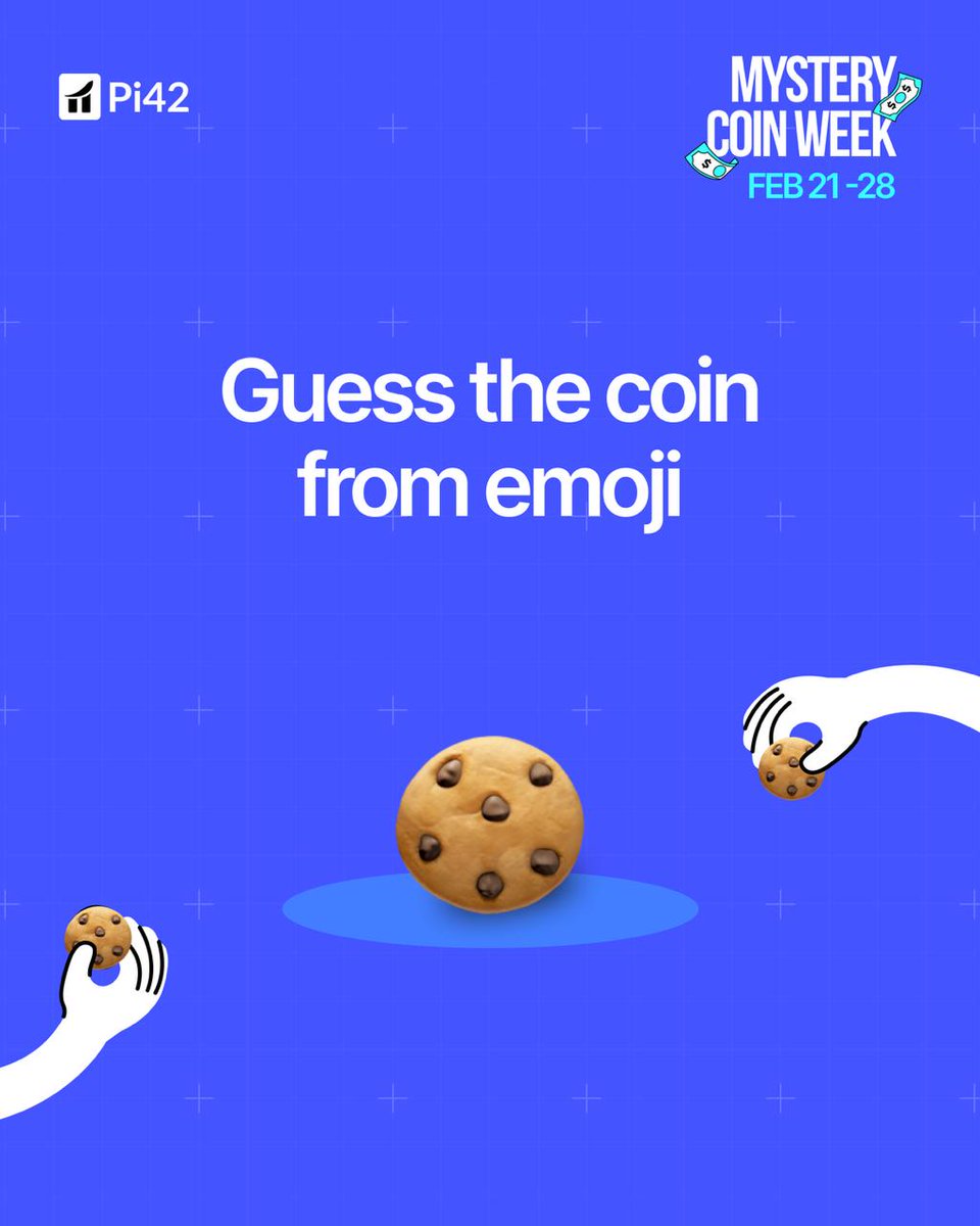₹2000 Giveaway | Mystery Coin Week

It’s Emoji Decode Time 🎯

🍪 = ?

Guess the crypto from the emoji &amp; win 🎁

• Follow <a href="/Pi42Exchange/">Pi42</a>
• Comment the name of the crypto
• Tag 3 friends (must follow)  

⏳ Ends 27th Feb, 11:59 PM IST 
🎁 4 lucky winners get ₹500 Amazon