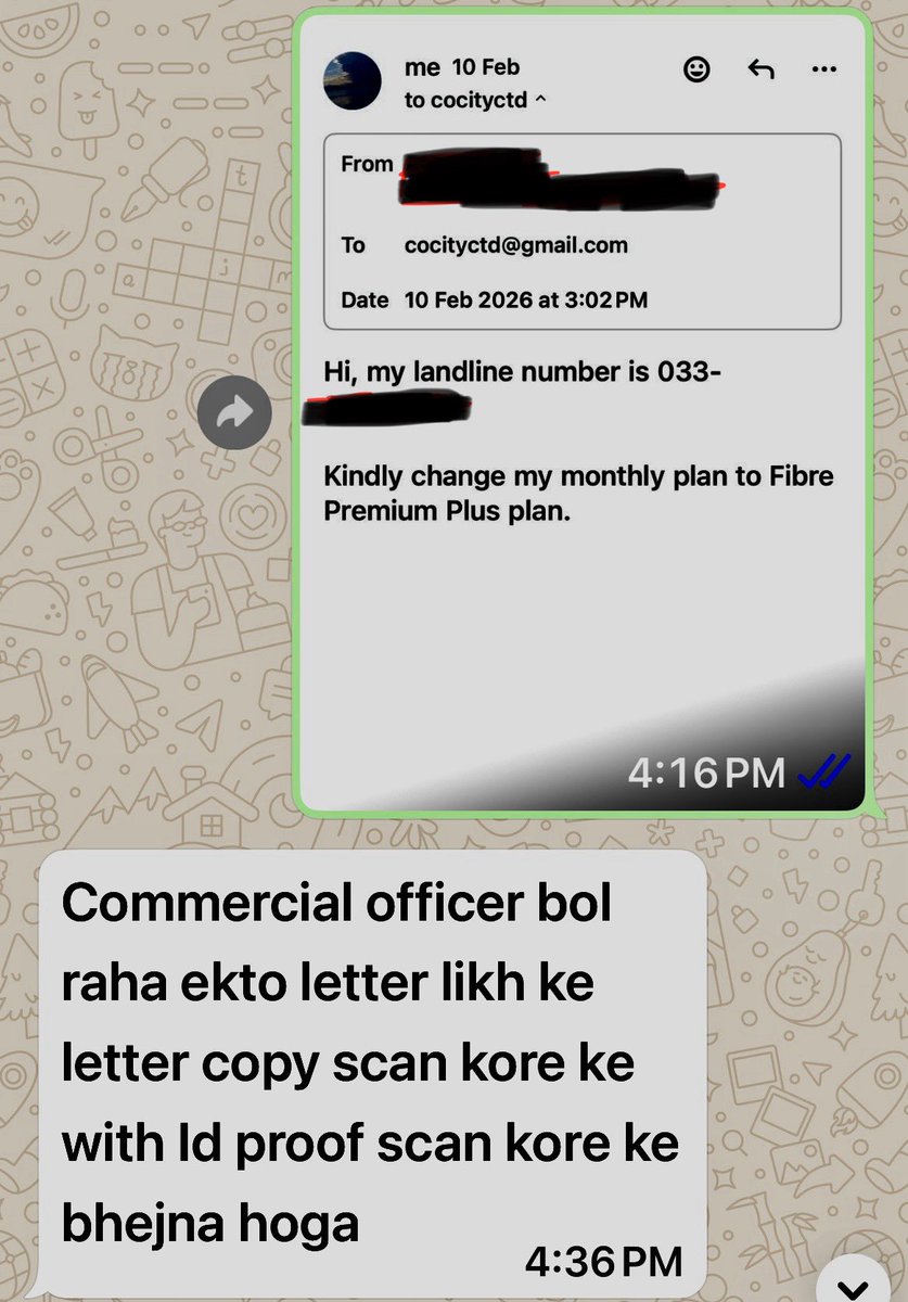newreck's tweet photo. Trying to change my bsnl landline plan in  the Metro City of Kolkata

It’s just 16 days. Step 1 took 15 days 

Then comes Step 2

I wonder what will take to close this connection !!

I am sure that in this age and time..we can do a little better..can’t we?

@BSNLCorporate @bsnl_care 
@BSNL_KOTD