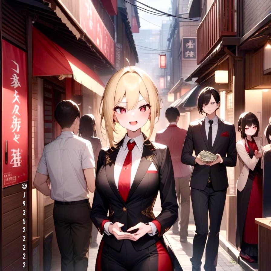 テーマ：言葉と絵のAI芸術（芸術・諧謔） ＃489： Black Suit Bloom