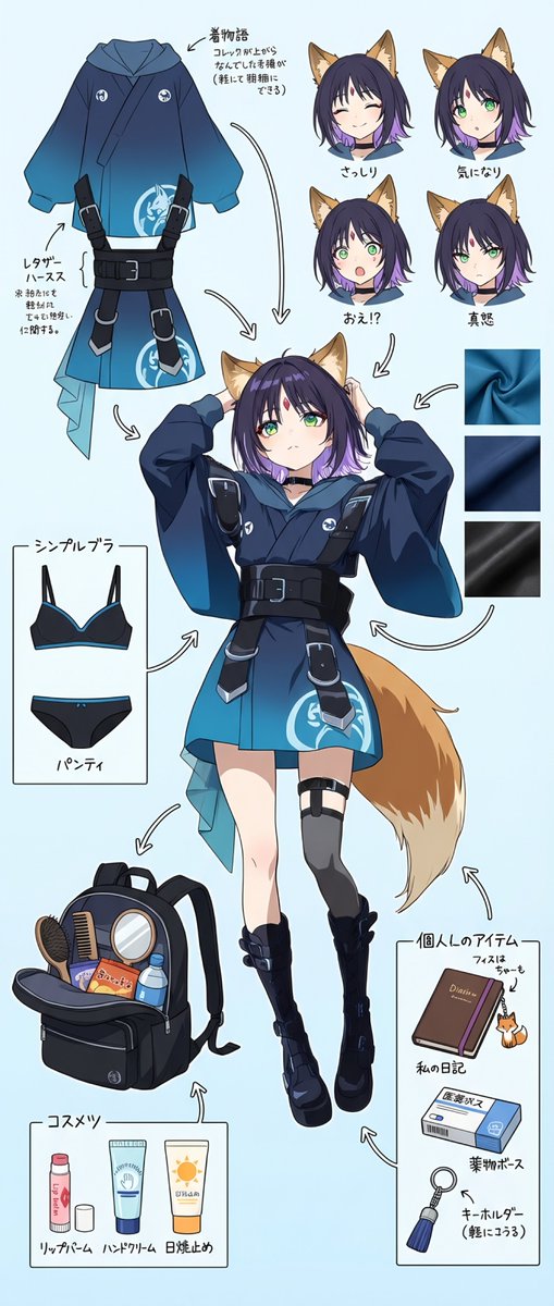 PixAI 超かぐや姫！ 酒寄彩葉のキャラクターシート SFW