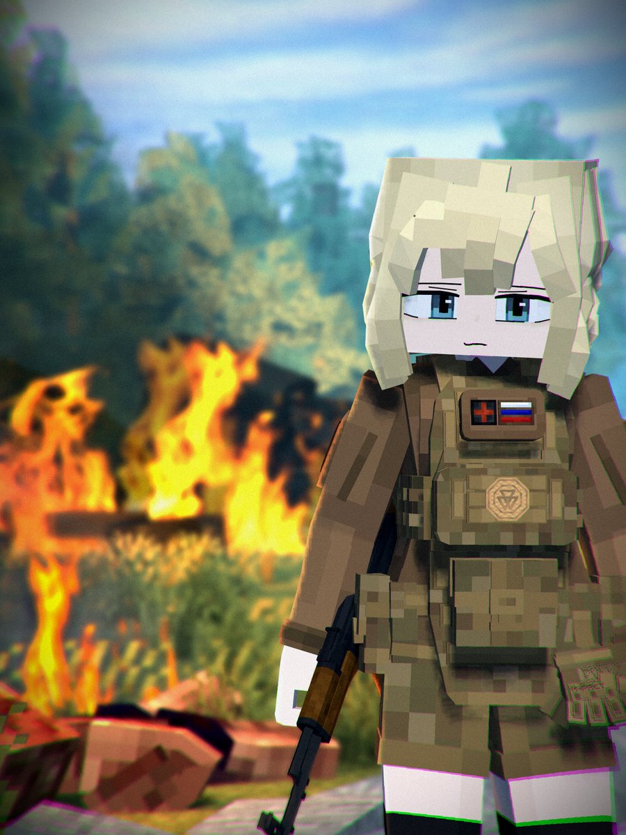 mohwang4451's tweet image. Смотри, на дороге догорает «Айдар»!
#Minecraft #mineimator