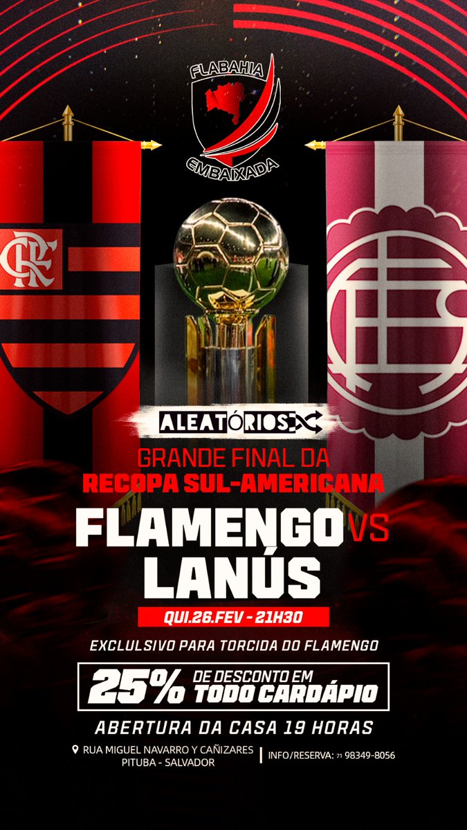 FLABAHIA's tweet photo. HOJE TEM FINAL, TEM MENGÃO, TEM FLABAHIA! https://t.co/KnXZj6jgUH
