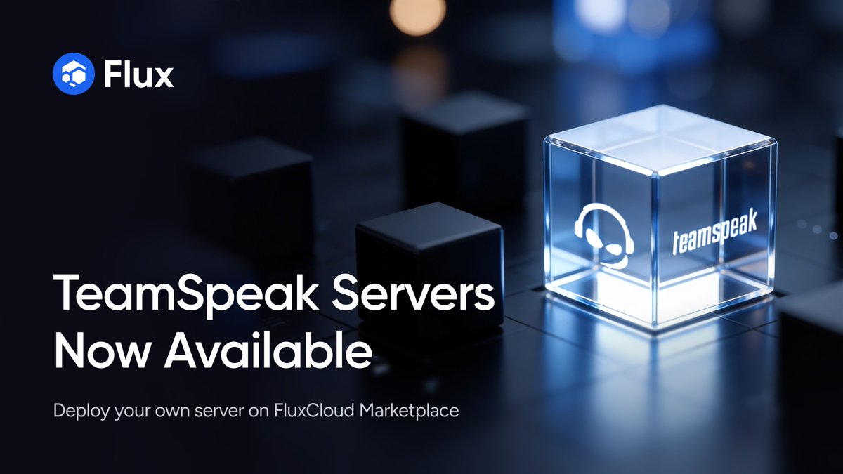 A member of our community just dropped a full walkthrough on how to deploy TeamSpeak 6 on FluxCloud, from spinning up the instance to getting your voice server live.

If you’ve been curious about running TS6 on decentralized infrastructure with no single point of failure, here