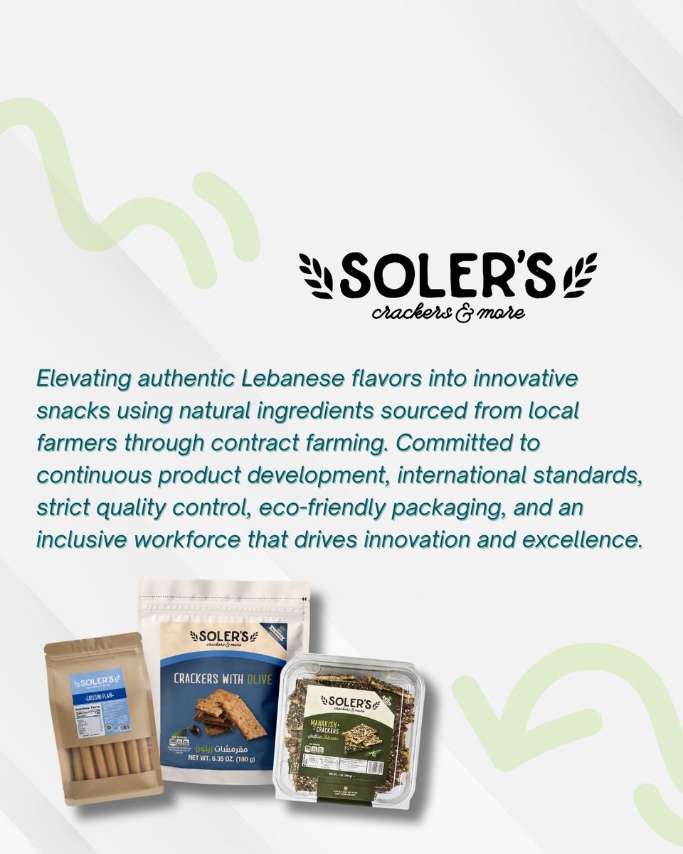 QOOTCluster's tweet photo. MEET SOLER'S! Proudly part of the QOOT Community, SOLER'S is redefining Lebanese snacking. Since 2017, SOLER’S has transformed authentic flavors into innovative, natural baked creations now enjoyed in 10 countries worldwide.
#MeetTheQOOTers #QOOT #SOLERS #QOOTCluster https://t.co/PM7aP6q7sF