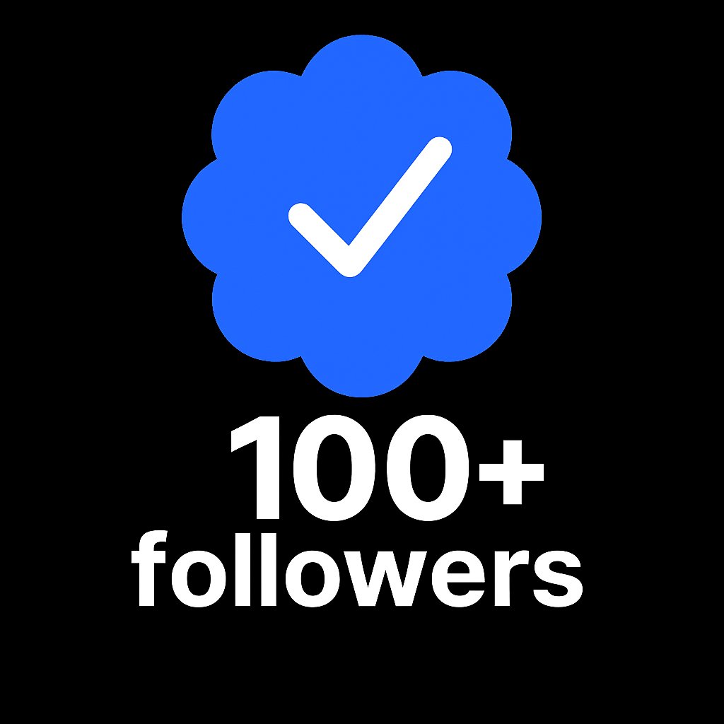If you want 100+ verified new followers

Just Say hi👋

Will follow you instantly.