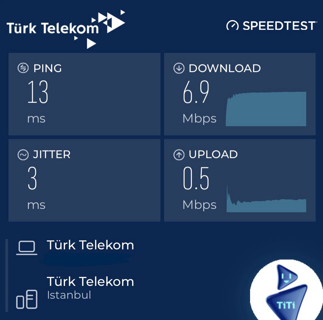 Frneksn's tweet photo. Yıl olmuş 2026 sakarya hendek’te şehir merkezine 10 dakika mesafede olan bir mahalledeki internet hızı… Tonlarla para toplamayı biliyorsunuz hizmete gelince nerde bu hizmet? @TurkTelekom @ebekirsahin https://t.co/2iKpDDTES6