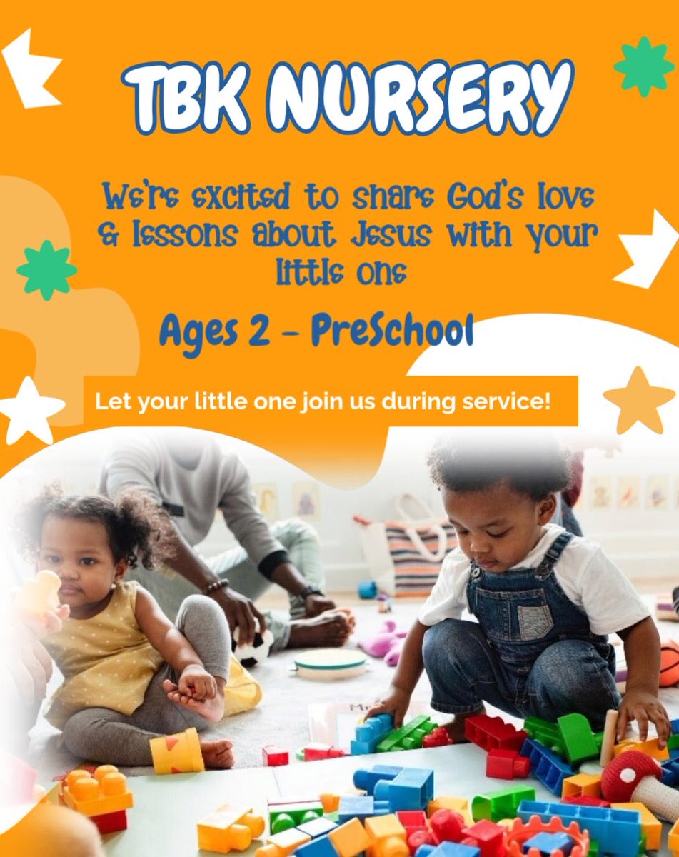 TBKBaptistChurc's tweet photo. We look forward to you visiting with us very soon.  Our nursery will be open for our little ones. 
@bigdbj @KimCayetano4 @Paulding_Sports @CjShowels @dwan_jones @CYBandy https://t.co/nt4v8Z6fFf