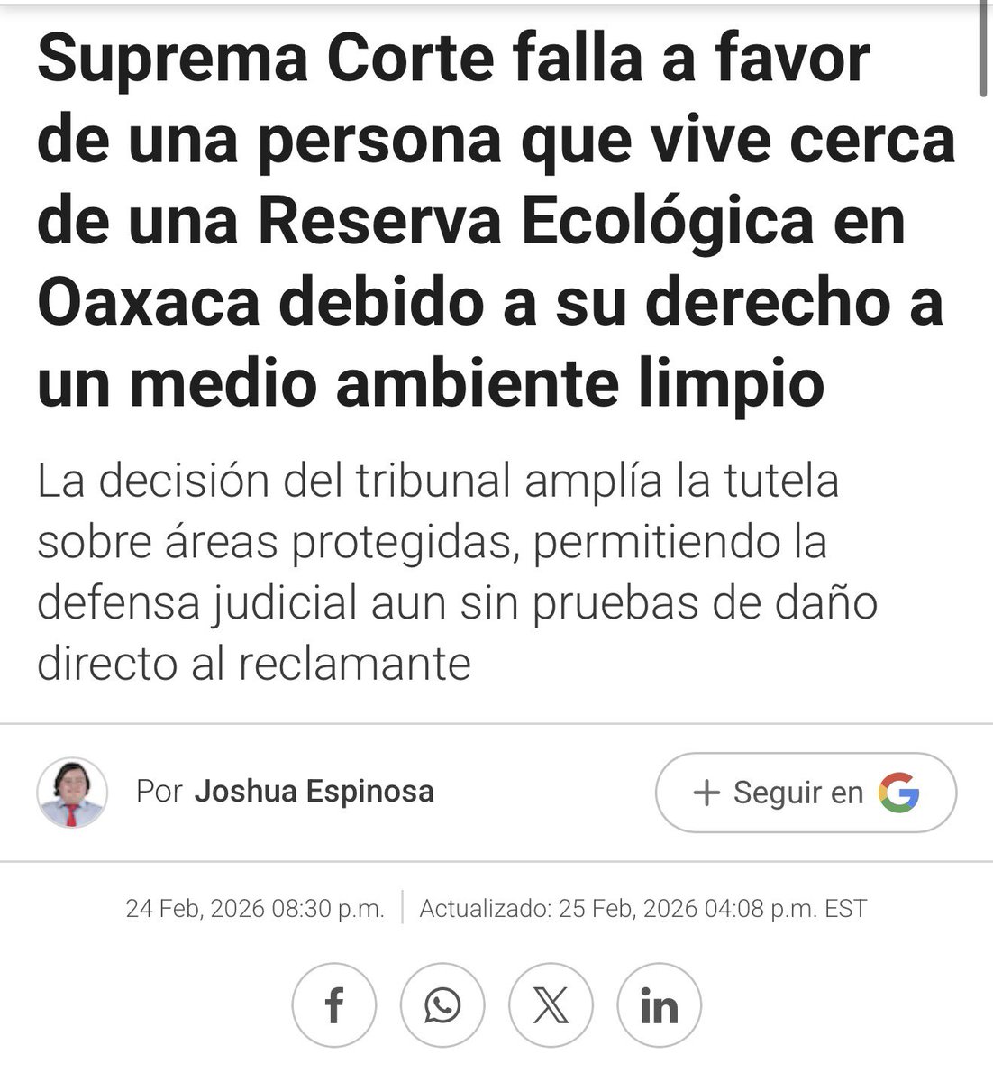 En Oaxaca, una persona tocó la puerta del Poder Judicial para defender un bosque que no era “suyo”, pero sí era su agua, su aire, su paisaje. Le dijeron: ¿dónde está tu daño personal? Y la <a href="/SCJN/">Suprema Corte</a> respondió algo que cambia la conversación ambiental en México: no tienes que esperar