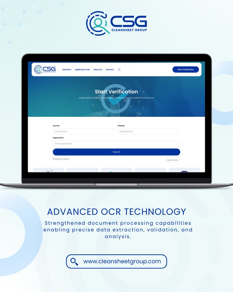 cleansheetgroup's tweet photo. We are pleased to announce the launch of our upgraded platform, now enhanced with AI-powered automation and advanced OCR technology to strengthen our full suite of services.

Explore the new platform now at https://t.co/yq5OeT9J4C.

#CleanSheetGroup #AI #OCR #Compliance #RegTech https://t.co/WF3osnY8zp