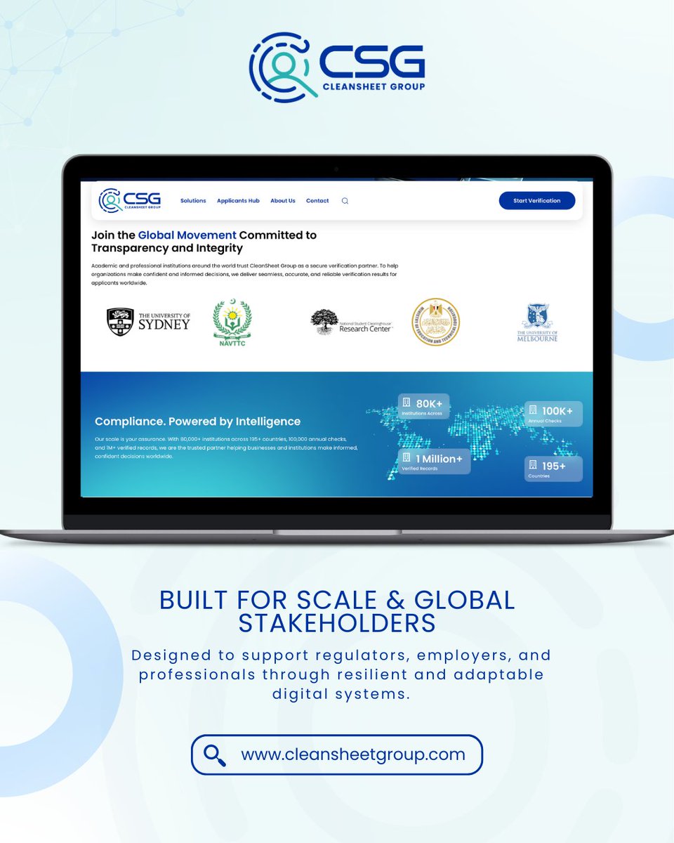 cleansheetgroup's tweet photo. We are pleased to announce the launch of our upgraded platform, now enhanced with AI-powered automation and advanced OCR technology to strengthen our full suite of services.

Explore the new platform now at https://t.co/yq5OeT9J4C.

#CleanSheetGroup #AI #OCR #Compliance #RegTech https://t.co/WF3osnY8zp