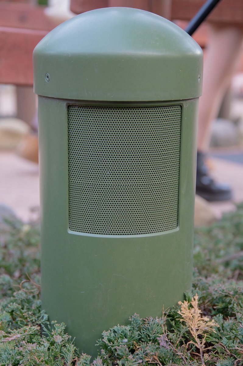 東京ディズニーランド 植物と同じ色になって隠れているスピーカー✨