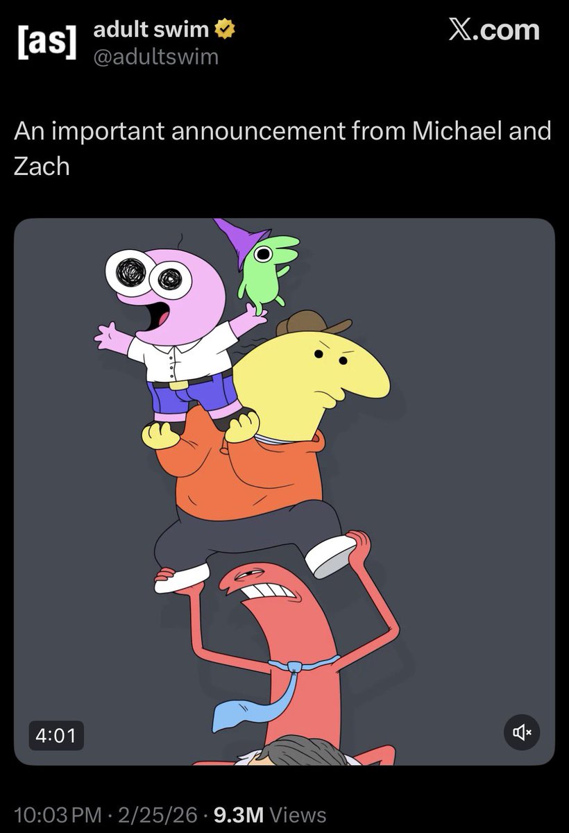 lobsterlooker's tweet image. 🚨PSA: Zach and Michael told Smiling Friends crew in advance that the show was ending. THEY ARE *NOT* dicks!

Thank you for your attention to this matter!!