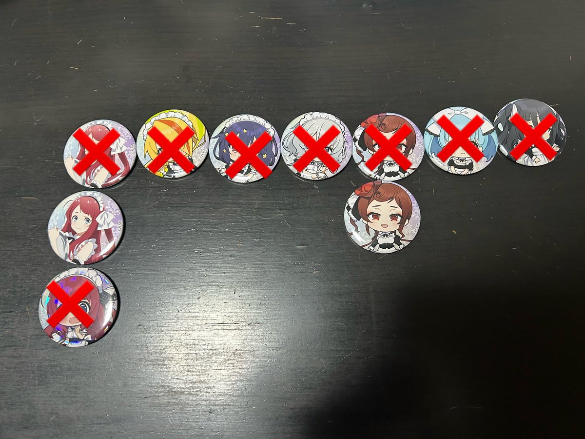 ミニアクスタ 980円 ポストカード 100円 缶バッジ 580円 オシアド以外