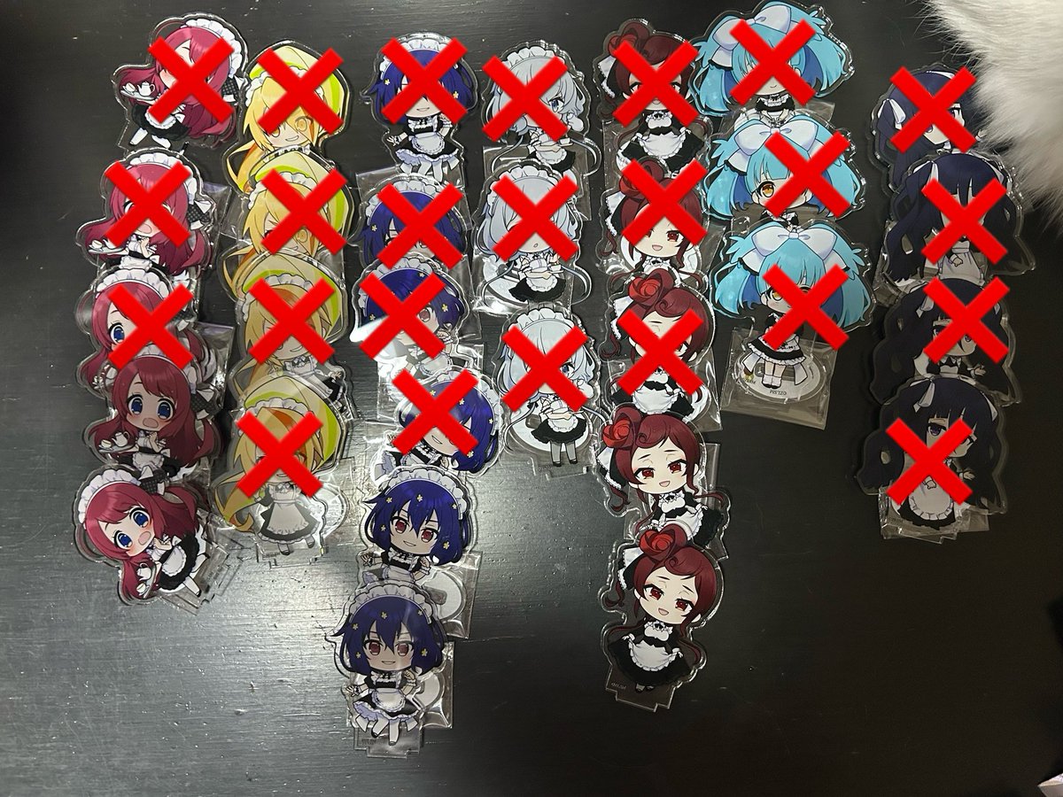 ミニアクスタ 980円 ポストカード 100円 缶バッジ 580円 オシアド以外