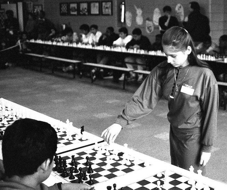 Judit Polgar  <a href="/GMJuditPolgar/">Judit Polgar</a> Hungarian chess grandmaster in simul .  She is the only woman to be ranked in the world top 10 ,  to achieve a rating over 2700 and the only woman to compete in the final stage of a World Championship.  #chess #JuditPolgar #QueenOfChess #QueenOfChess