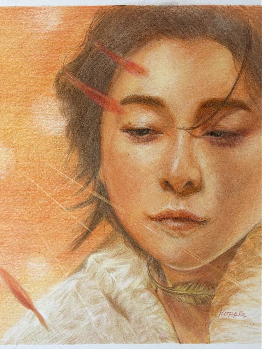 素敵すぎてどうしても描きたかった大森さんやっと完成🧡 と思ったら