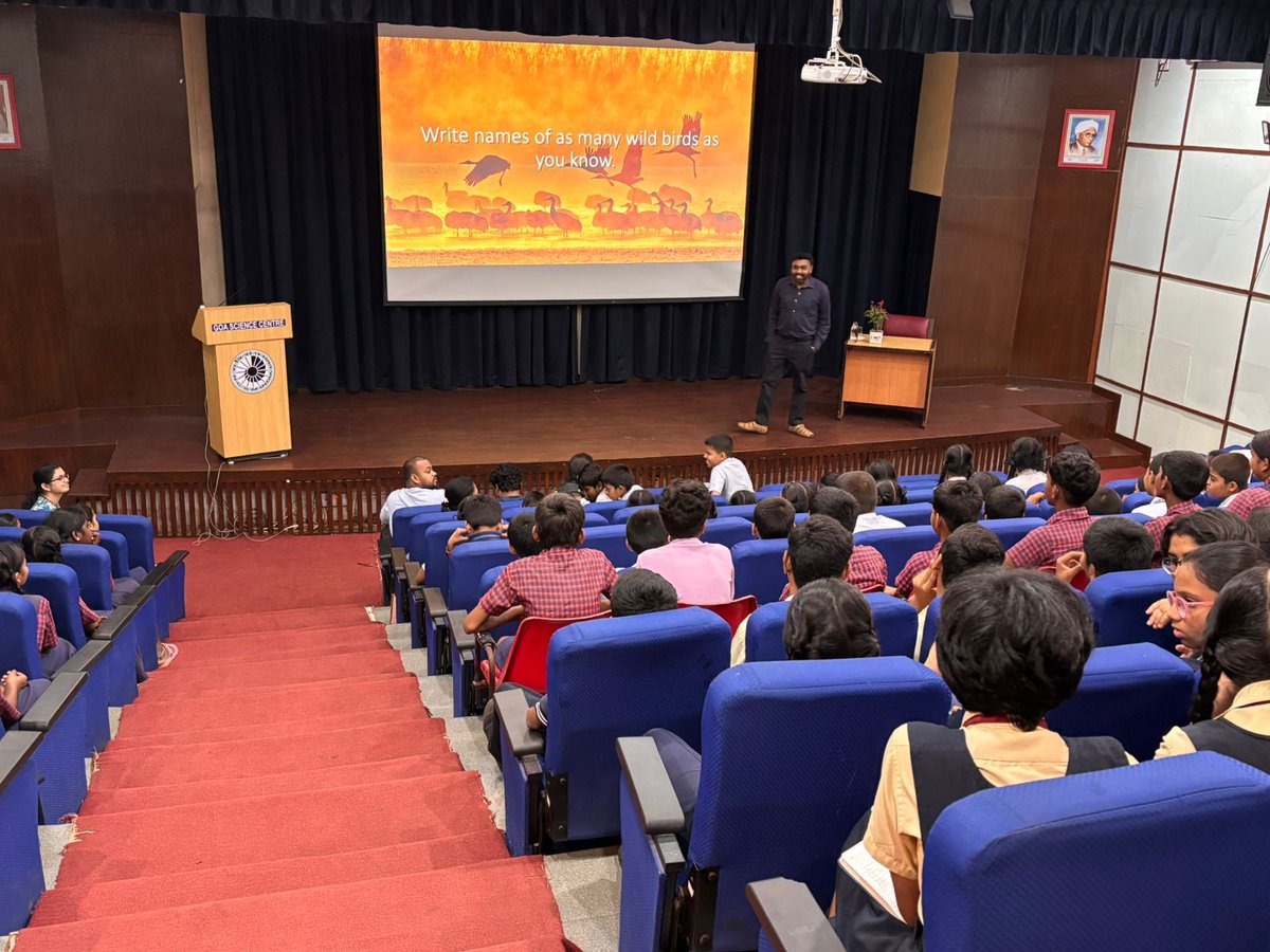 GSCPGoa's tweet photo. An insightful session by Arannya Environment Research Organization on Conservation Science and Birds of Goa at Science Fiesta inspiring communities to protect our rich avian diversity.🌳🐦
#scicomm #conservationscience #birdsofgoa #smartkid #goatourism
@ncsmgoi @MinOfCultureGoI https://t.co/UYS1ANqmcd