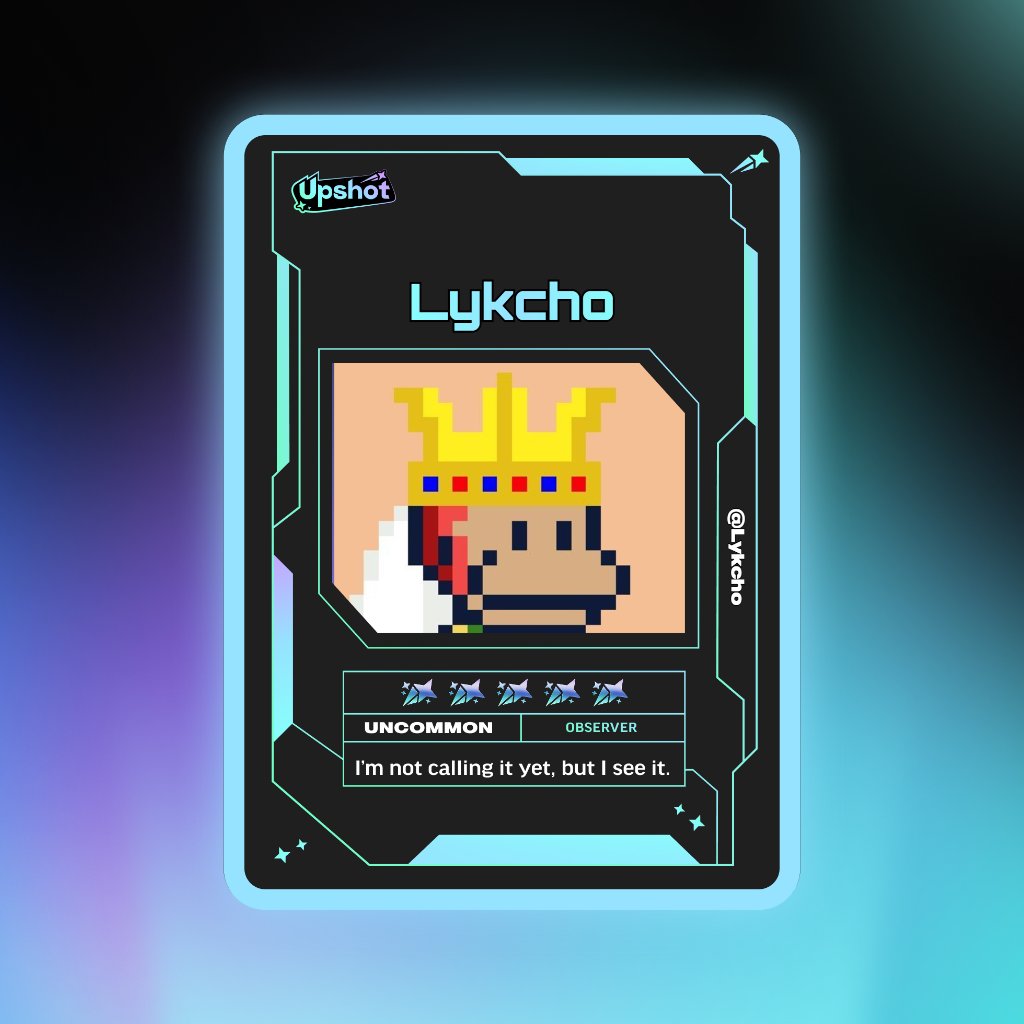 Lykcho's tweet photo. Just ripped my Predictor Card!

Ready to claim instant cash prizes, free packs and more.

Welcome to Prediction Play on @upshot_cards

Your turn
https://t.co/kMkMZf9cz9 https://t.co/GceQ4KAZ10