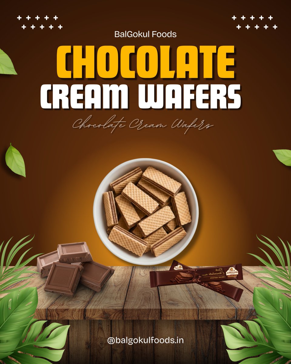 balgokulfoods's tweet image. 🍫 Enjoy the perfect crunch with BalGokul Foods Chocolate Cream Wafers!

#ChocolateWafers #CreamWafers #TeaTimeSnack #ChocolateLovers #SnackTime #IndianSnacks #BalGokulFoods #CrispyDelight