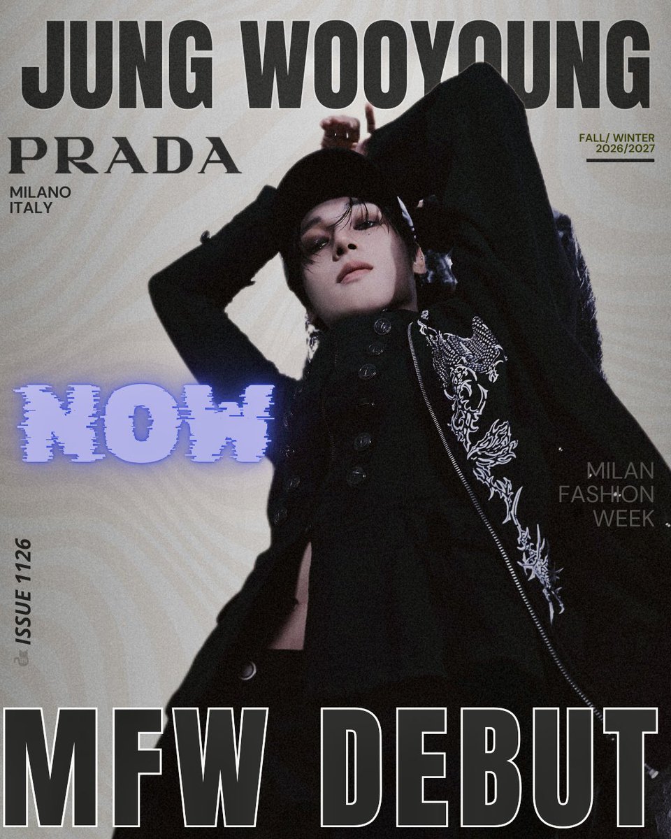 GlobalWooyoung's tweet photo. [📣] It’s Trending time NOW!! Everyone make noise, be loud in showing excitement and support for WOOYOUNG!

RT to spread & Reply the Tagline/Tags below!👇🏻 
🎯: 100 replies!

WOOYOUNG X PRADA MFW26
#WOOYOUNG #우영
#PRADA #PRADAFW26
@ATEEZofficial @Prada 

[Make sure to add words to your reply]