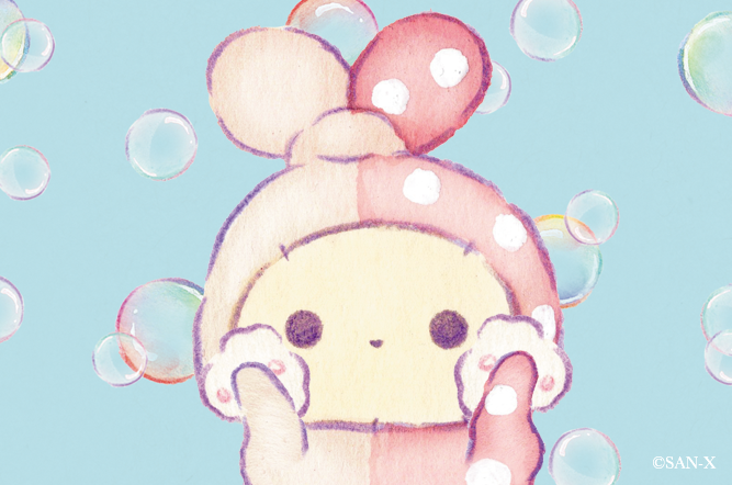 お顔の　生地は
もちもち　ふんわり　丁寧に