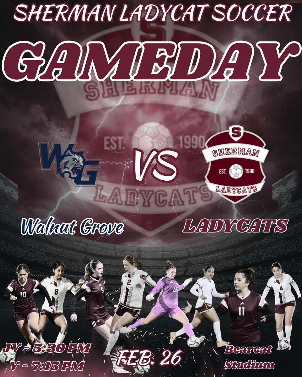 Sherman Lady Cat Soccer tweet media