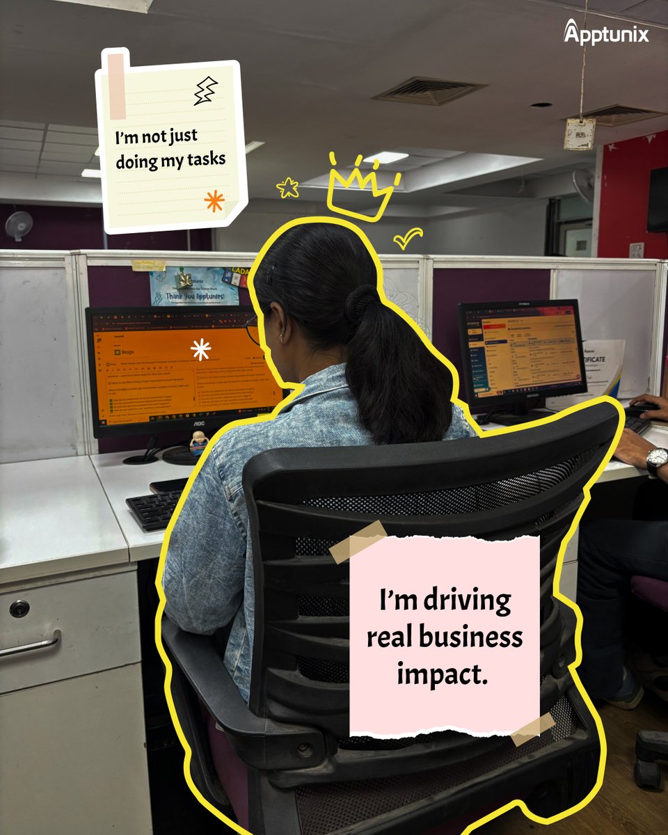 ApptunixUS's tweet photo. Not here to just log hours ⏳

We show up to create, innovate, and make every project count

At Apptunix, it’s about ownership, growth, and building work that truly makes an impact 💡🔥

#LifeAtApptunix #dreamteam https://t.co/YTgWm0lh7S