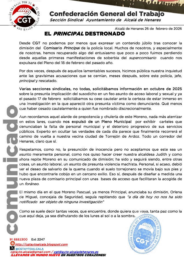 CGT Ayto Alcalá tweet media