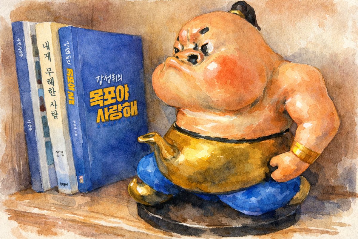 love0258's tweet photo. 나무결이 살아 있는 책장 한 칸을 물끄러미 바라보고있다.
그 안에 파아란 바지를 입은 그가 서있다.
턱을 치켜들고 오래전부터 이곳을 지켜온 수호자처럼 보인다.
행여 내가 눈 깜박일새 움직일까봐 
눈도 깜박이지 않고 벌써 몇분 바라보고있다.
그는 램프에서 방금나오다 들킨 요정 지니 https://t.co/RF0Qc4Xa7V