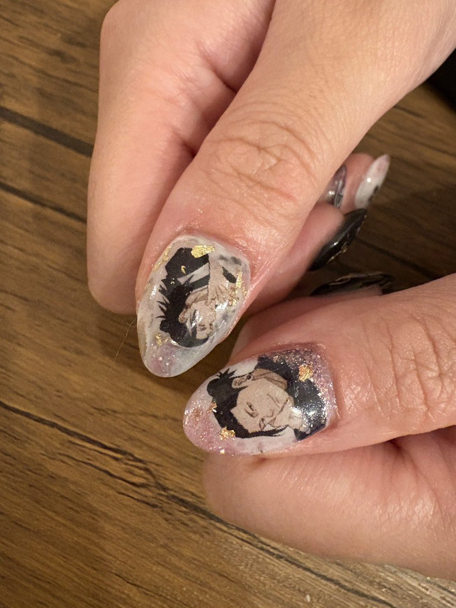 a_kuma_sanda's tweet photo. ひなぎさんに夏油ネイルしてもらった♡ https://t.co/KTIw1xnwE9