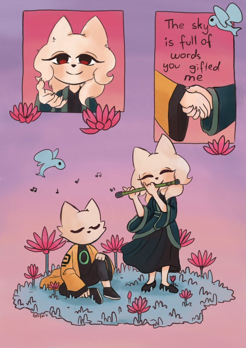 Ferfaix's tweet photo. Wishful thinking🌷
(A print on my etsy, link in bio, bc it's a shame there isn't enough Nine Sols merch so I'm making some <3)
#NineSols #heng #yi https://t.co/e6eNQqagP9