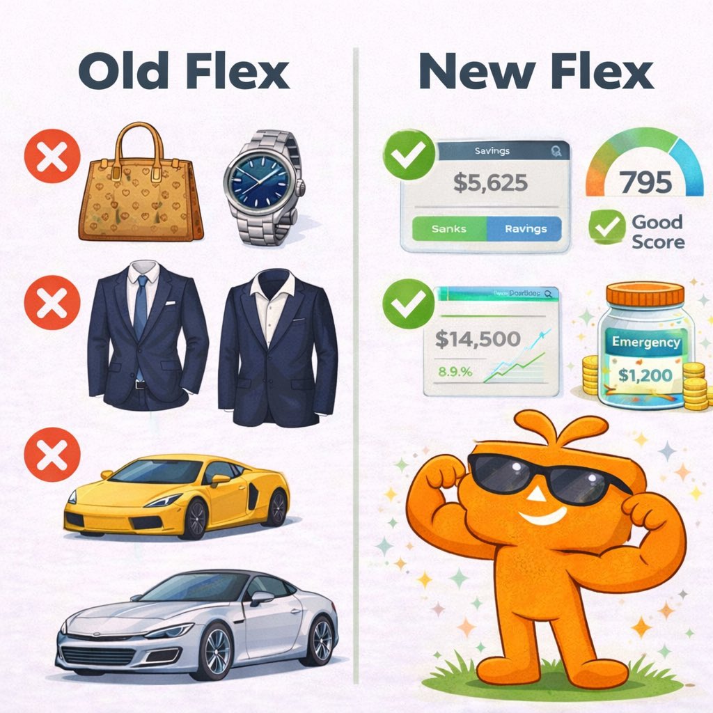 twig_labs's tweet image. Old Flex: Material Things 👜
New Flex: Financial Security 📊

We're evolving. The flex is different now.
Showing off your savings &amp;gt;&amp;gt; Showing off your shopping haul

Link in bio to upgrade your FLEX game. It's free and it's the future
#NewFlex #FinancialFlex #LearnWithTwig #Smart