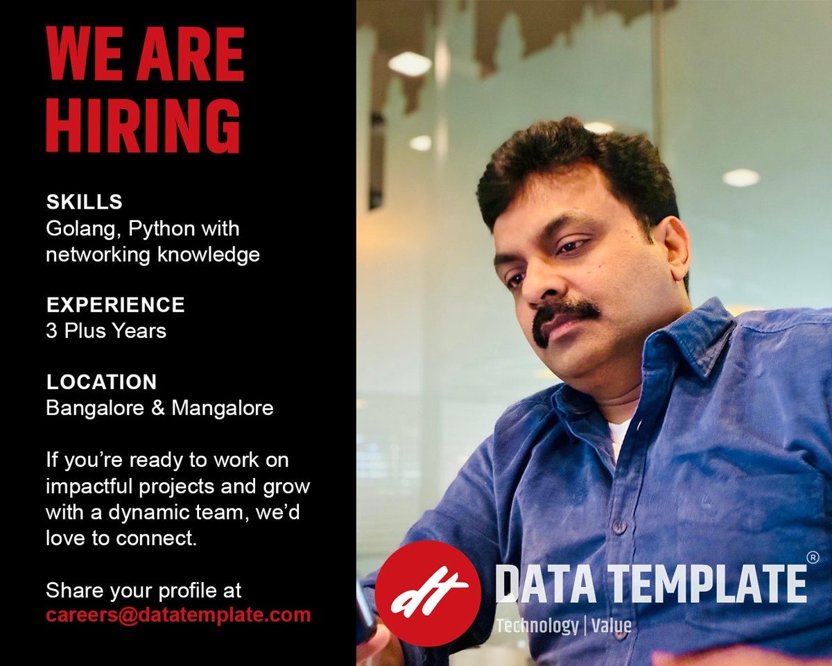 datatemplate's tweet photo. Bring your expertise, work on meaningful projects, and grow with a team that values innovation and collaboration.
#DataTemplate #Hiring #ExperiencedProfessionals #TechCareers #JoinUs #CareerGrowth https://t.co/SbAHaXUAeD