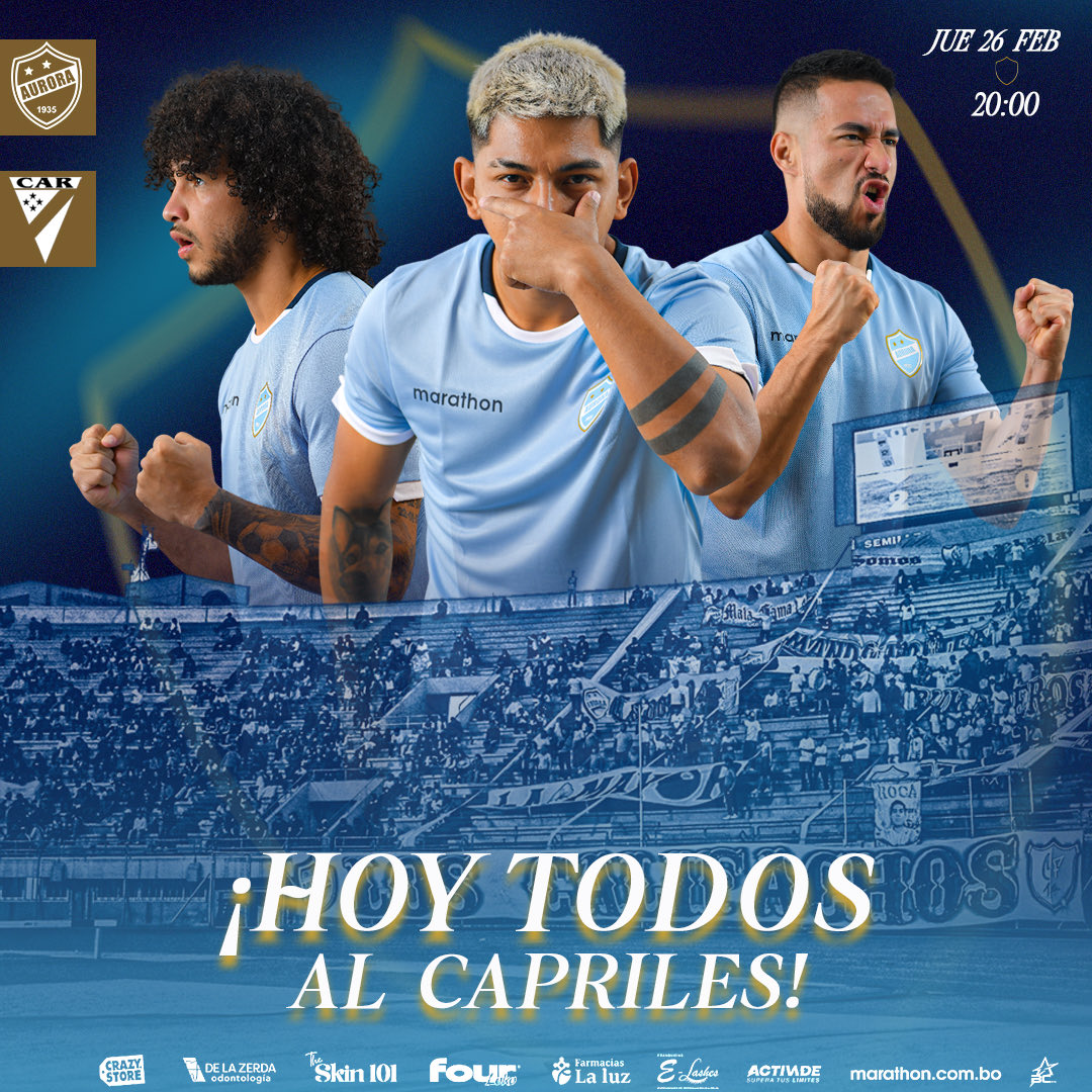 🔵HOY VAMOS A ALENTAR⚪️
Esta noche busquemos juntos la victoria💪 Vamos, celestes👌👏
#VamosAurora